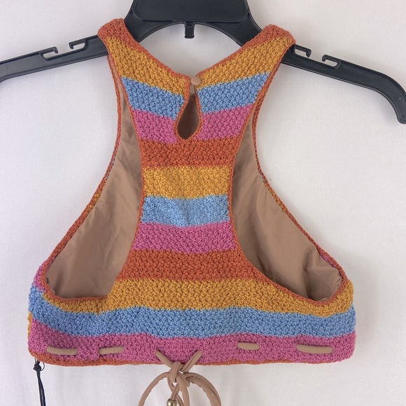 TULAROSA Corin Bikini Top in Pastel Stripped Size S - Picture 8 of 8